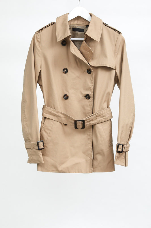 Womens Uniqlo Brown Mac: Size Small