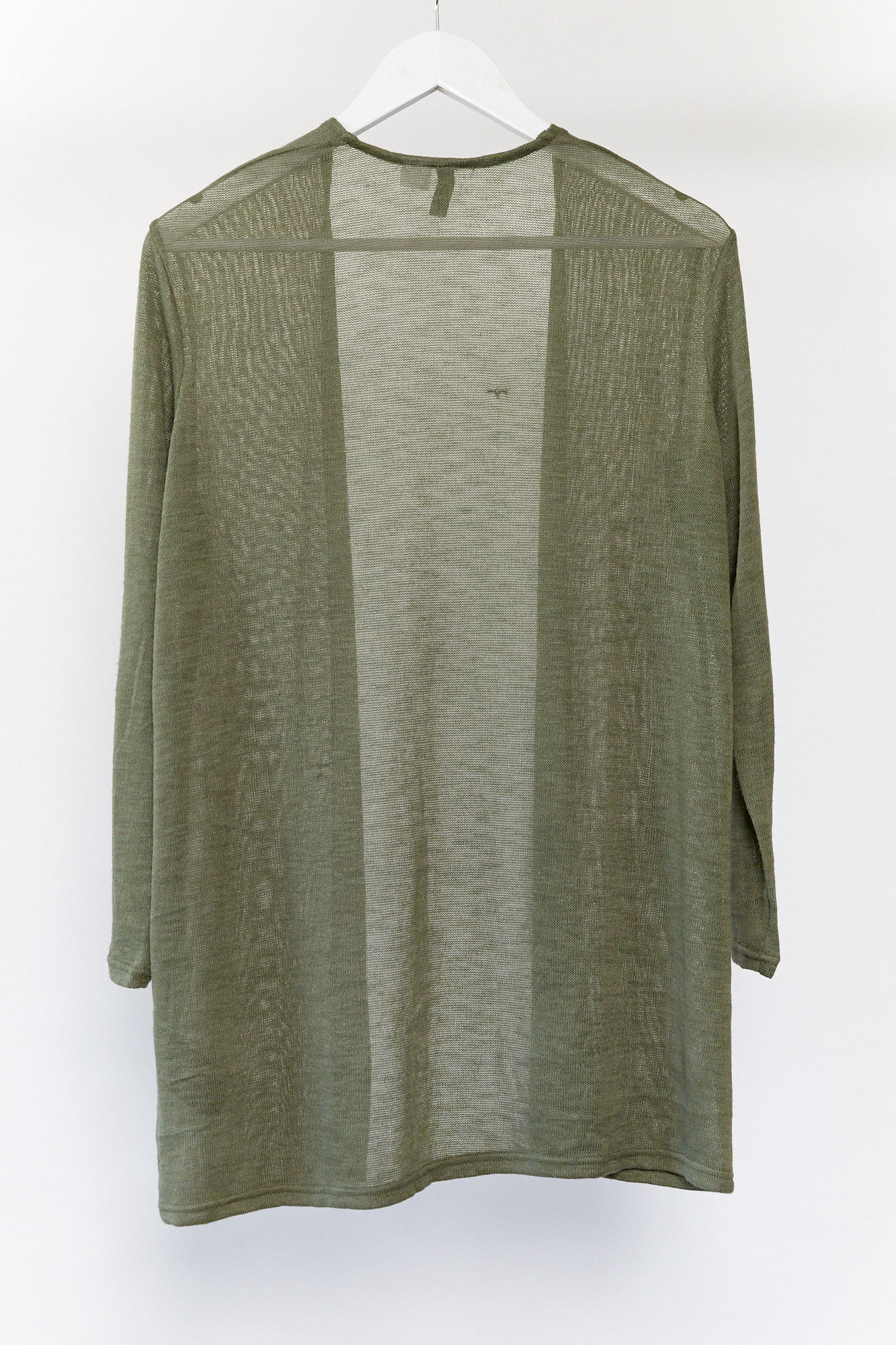 Womens H&M green drape cardigan size small