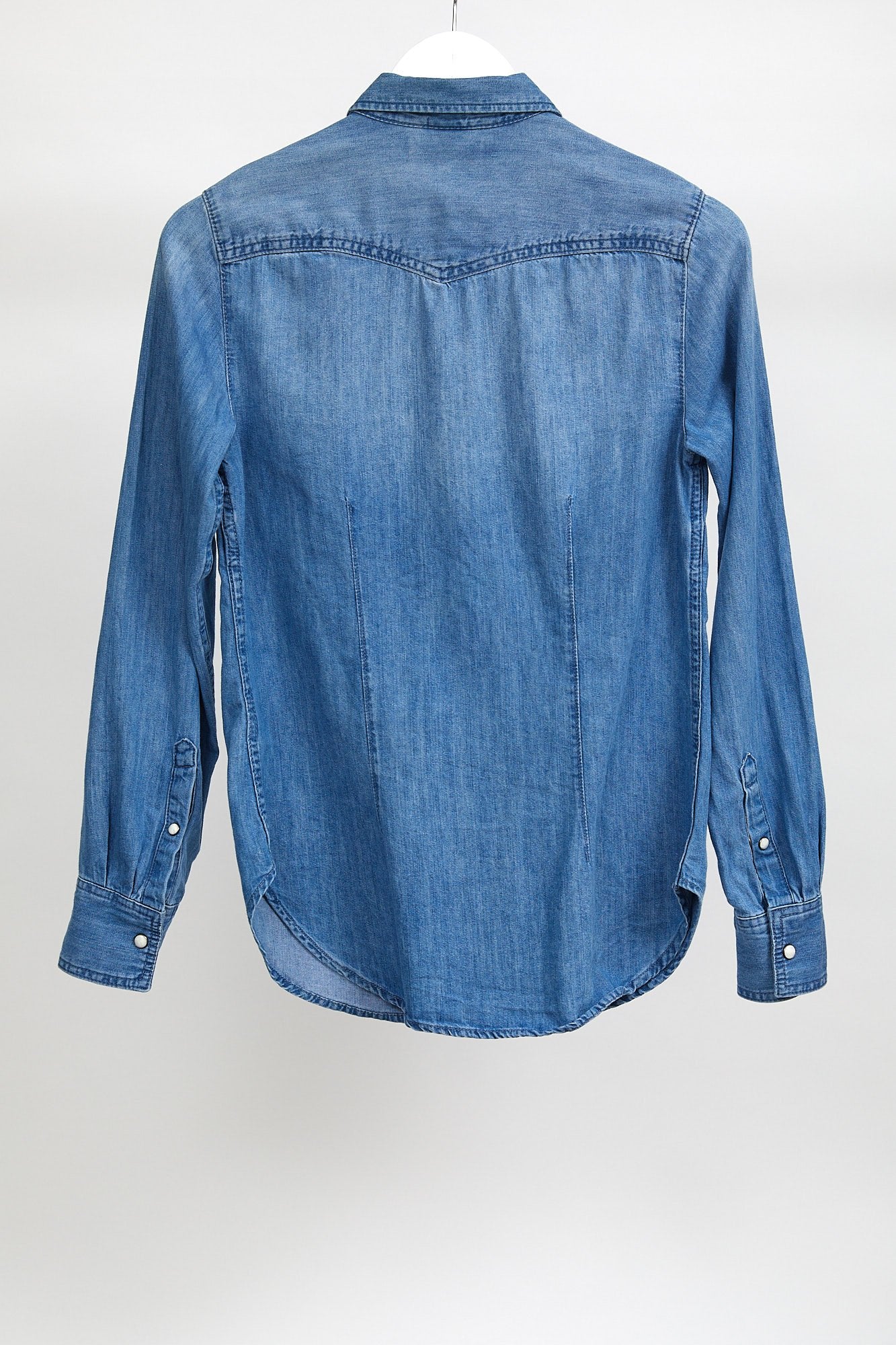 Womens H&M Blue Denim Shirt: Size Extra Small