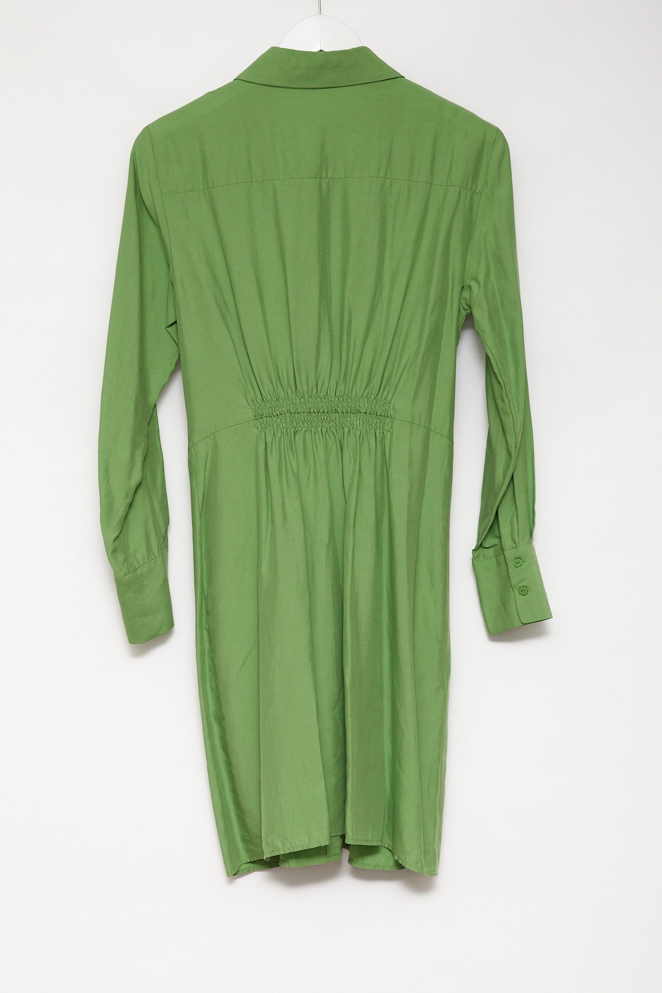 Womens Mango green shirt dress size medium