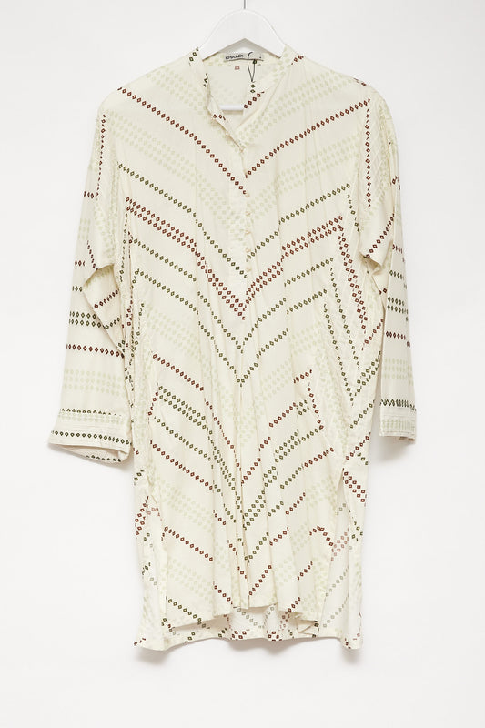 Womens Khaadi White Stripe Tunic Dress Size Small