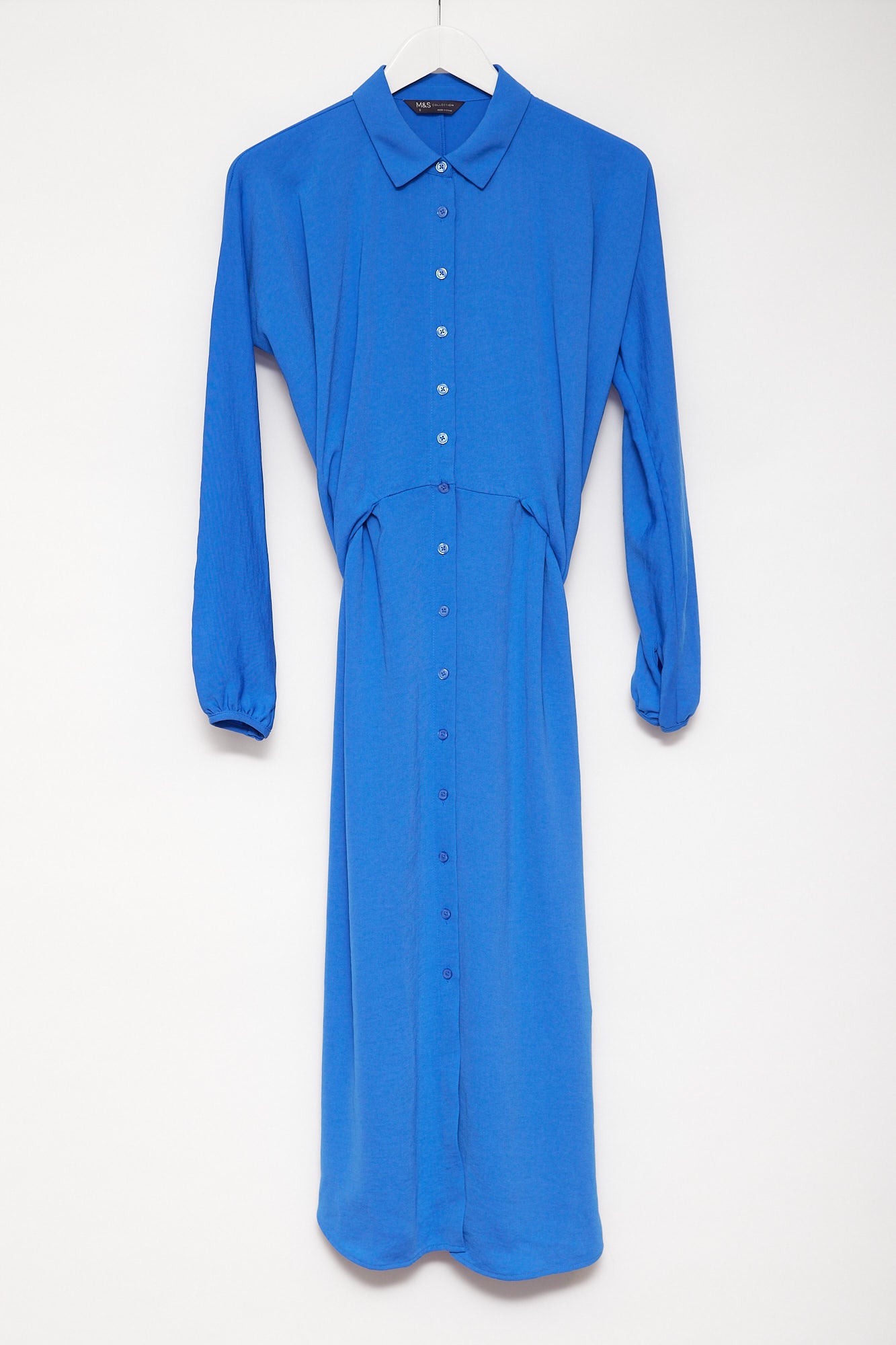 Womens M S blue shirt dress with tie waist size small