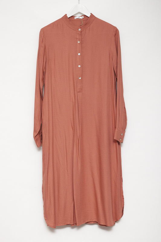 Womens Aab Pink Tunic Midi Dress: Size Small