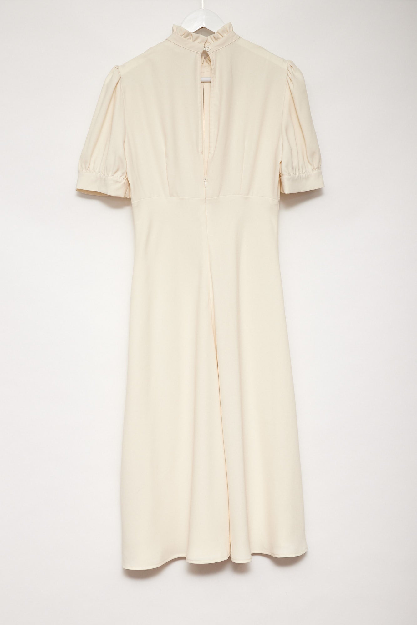 Womens Finery cream short sleeve midi dress size small