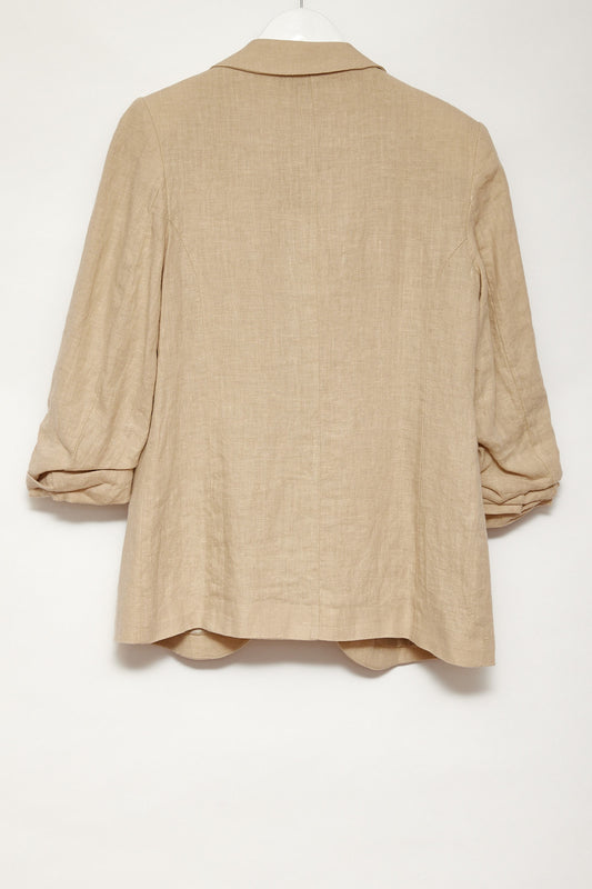 Womens Sosandar Beige Linen blazer size 10 or small