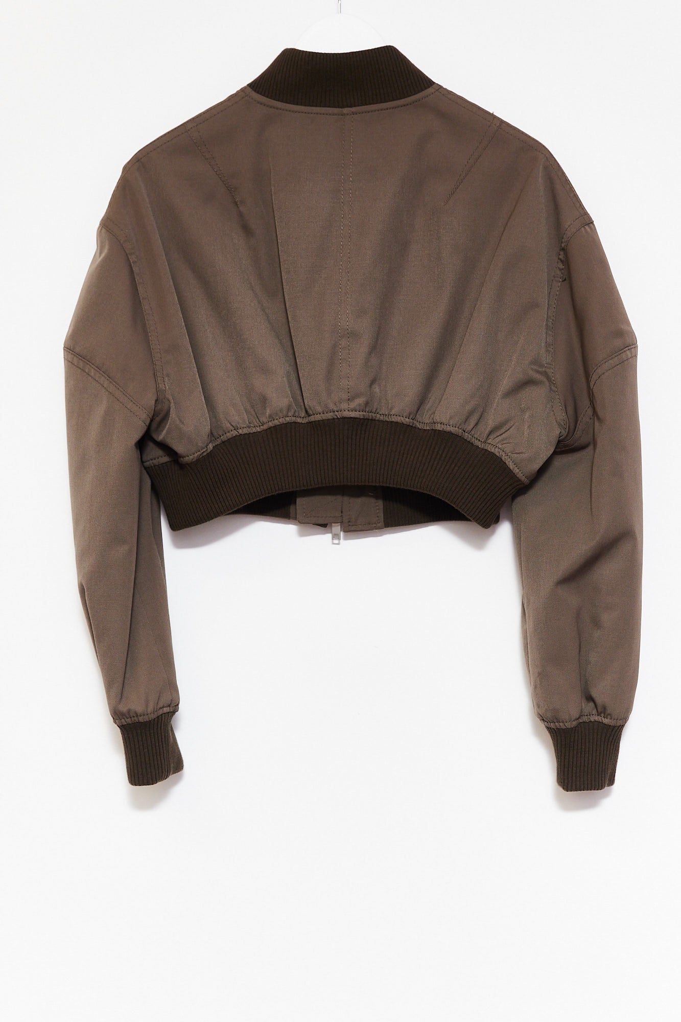 Womens Zara Khaki Cropped Bomber Jacket Size Small