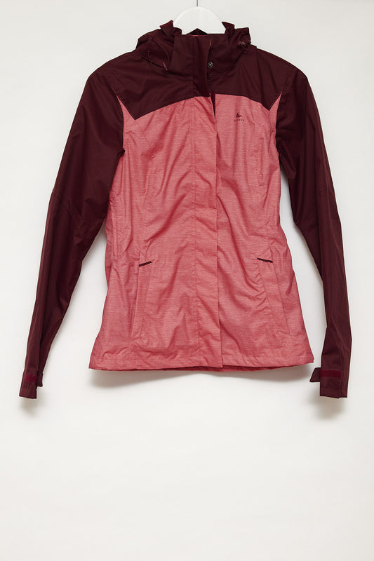 Womens Quechua pink rain jacket size Extra small