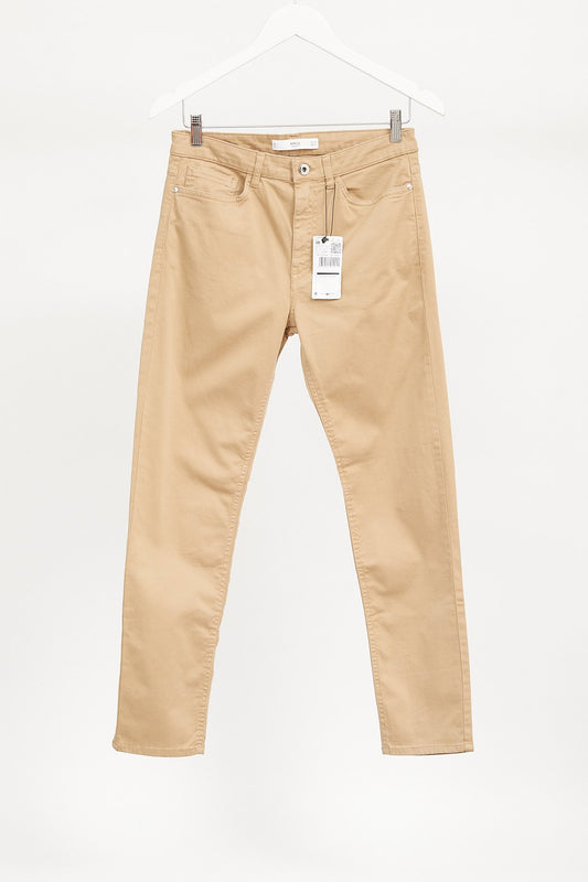Womens Beige Mango Jeans: Size Small