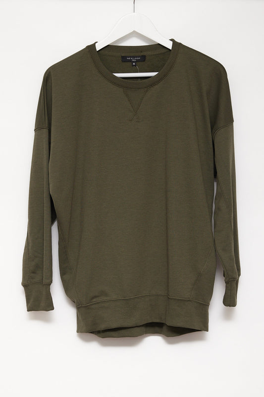 Womens New Look Khaki Tall Sweatshirt: Size Small