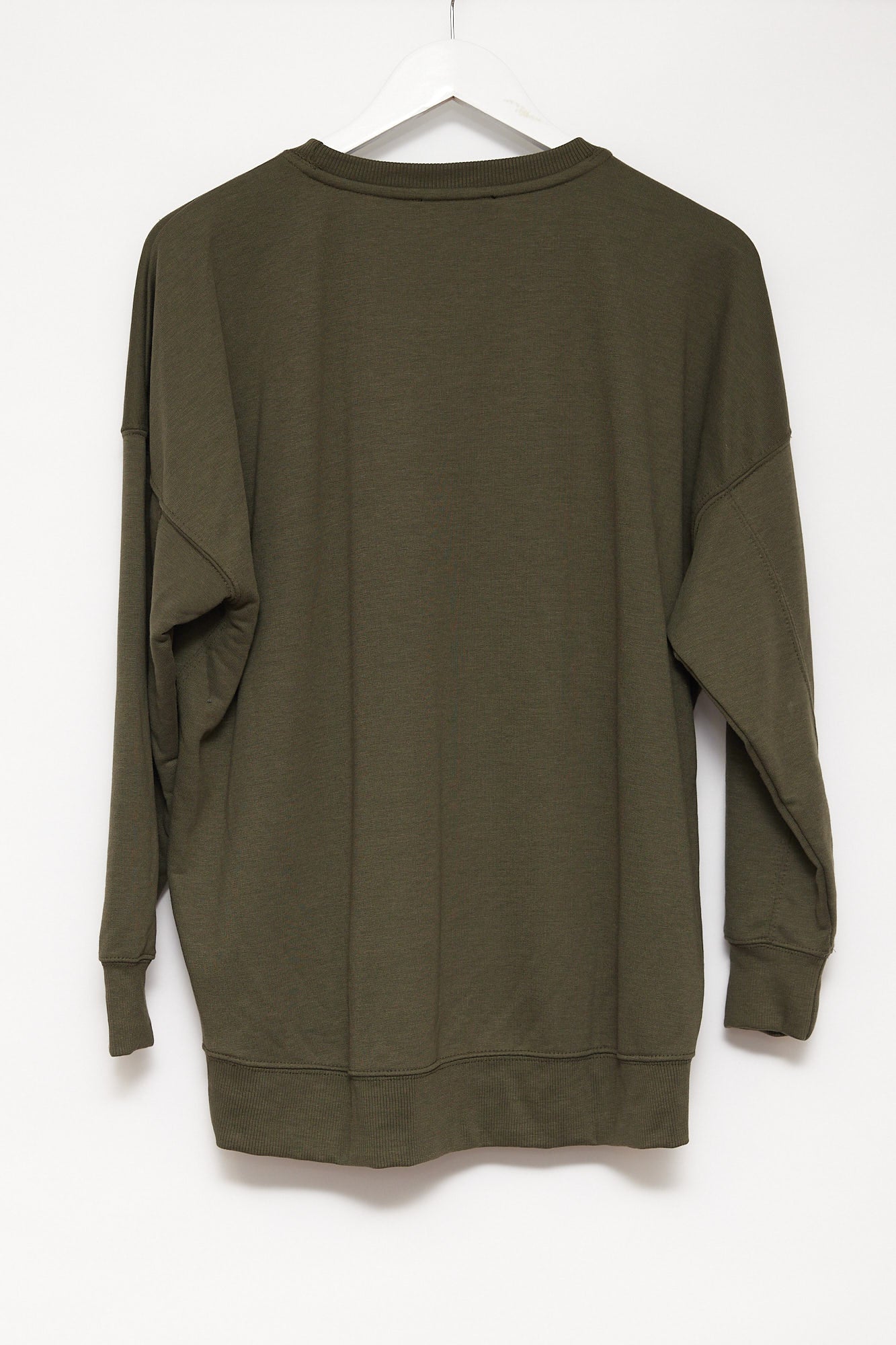Womens New Look Khaki Tall Sweatshirt: Size Small