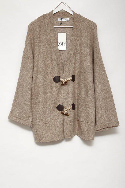 Womens Zara Brown Oversized Cardigan: Size Small