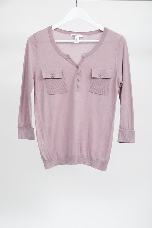 Womens Purple button up Sweater: Size Small