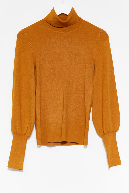 Womens Phase Eight Yellow Roll Neck Jumper: Size Small