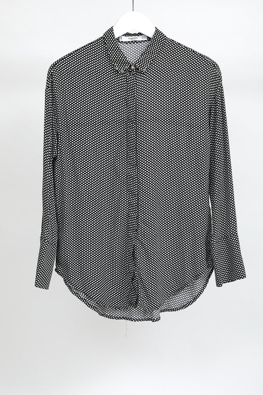 Womens Black Spot Pattern Shirt: Size Small