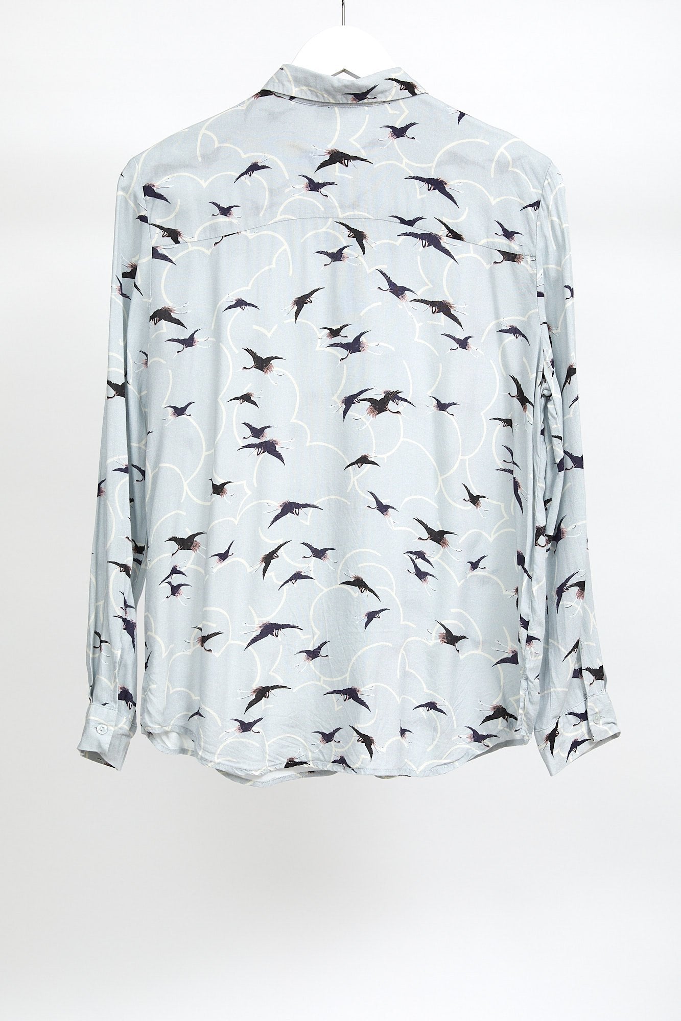 Womens Topshop Baby Blue pattern Shirt: Size Small