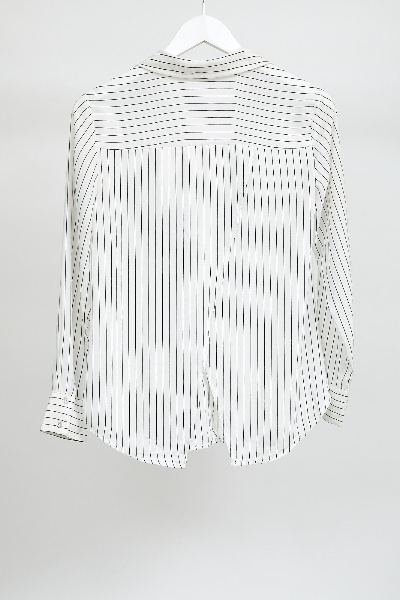 Womens Oasis White Stripe Shirt: Size Small
