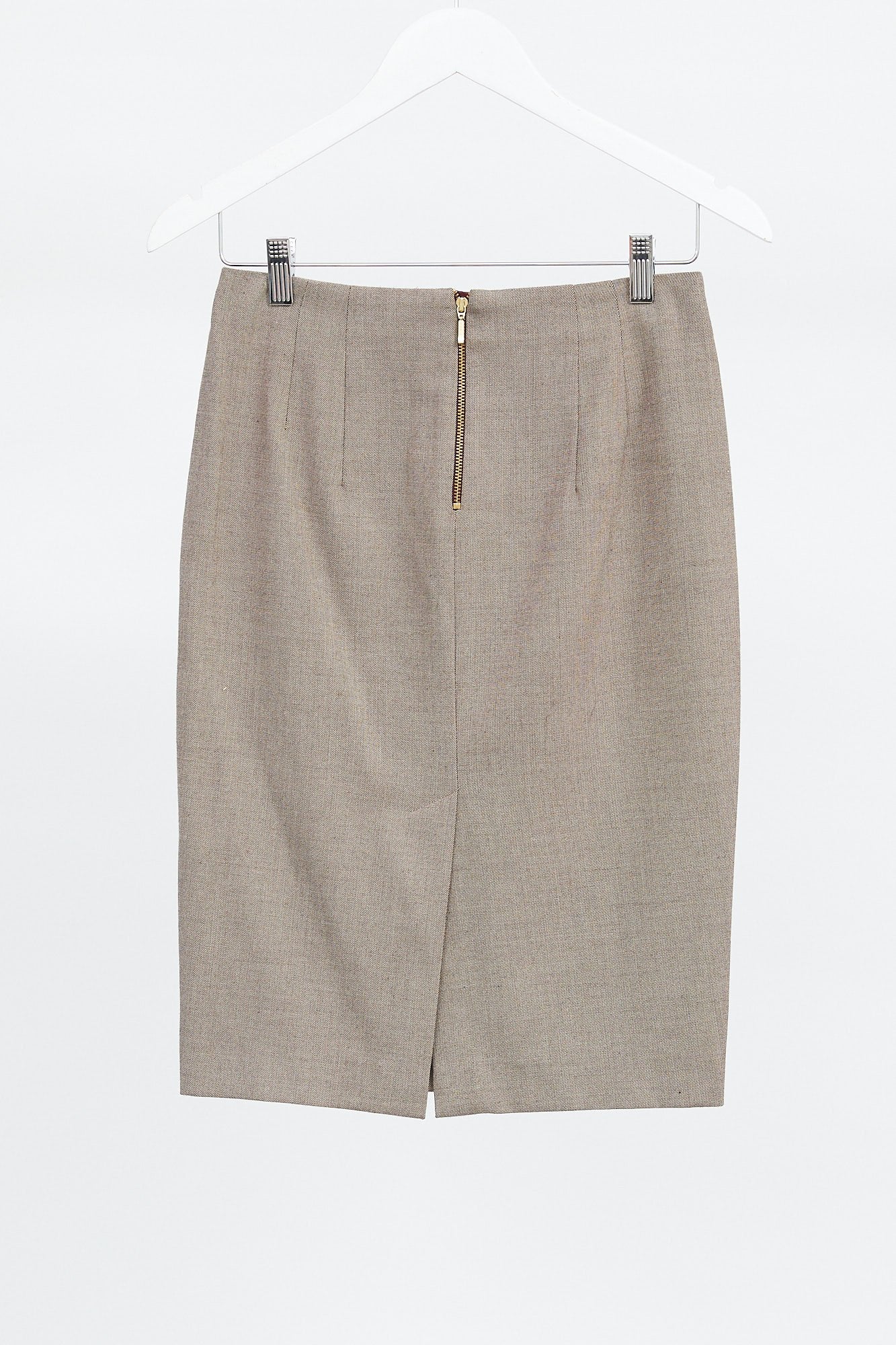 Womens Beige Pencil Skirt: Size Small