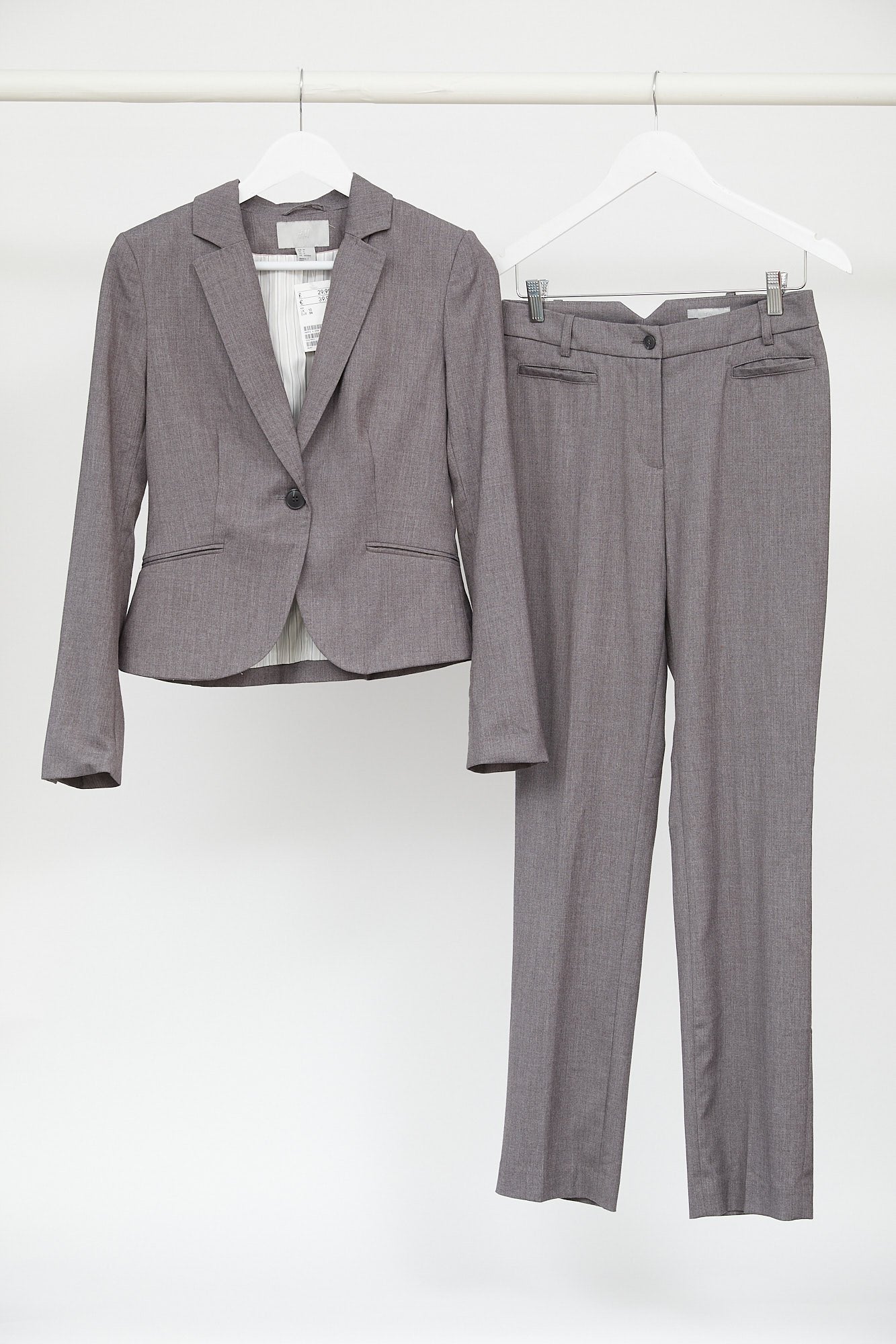 Womens Grey H&M Suit Trousers: Size 10 or Small
