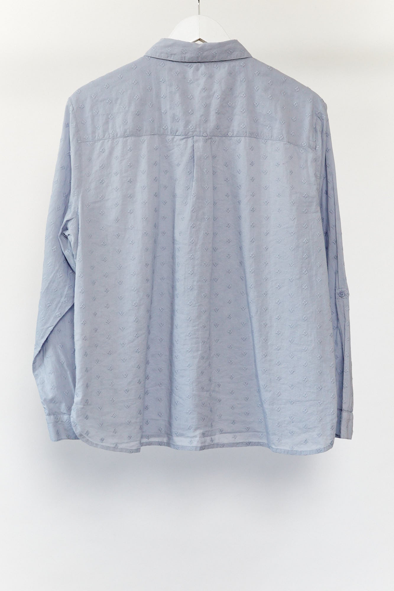 Womens WoolOvers blue embroidered shirt size 14