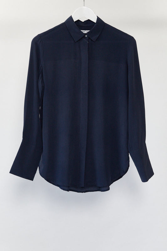 Womens & Other Stories Navy Silk blouse size small