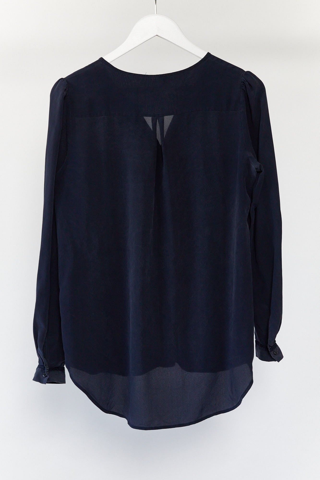 Womens Reiss navy silk blouse size small