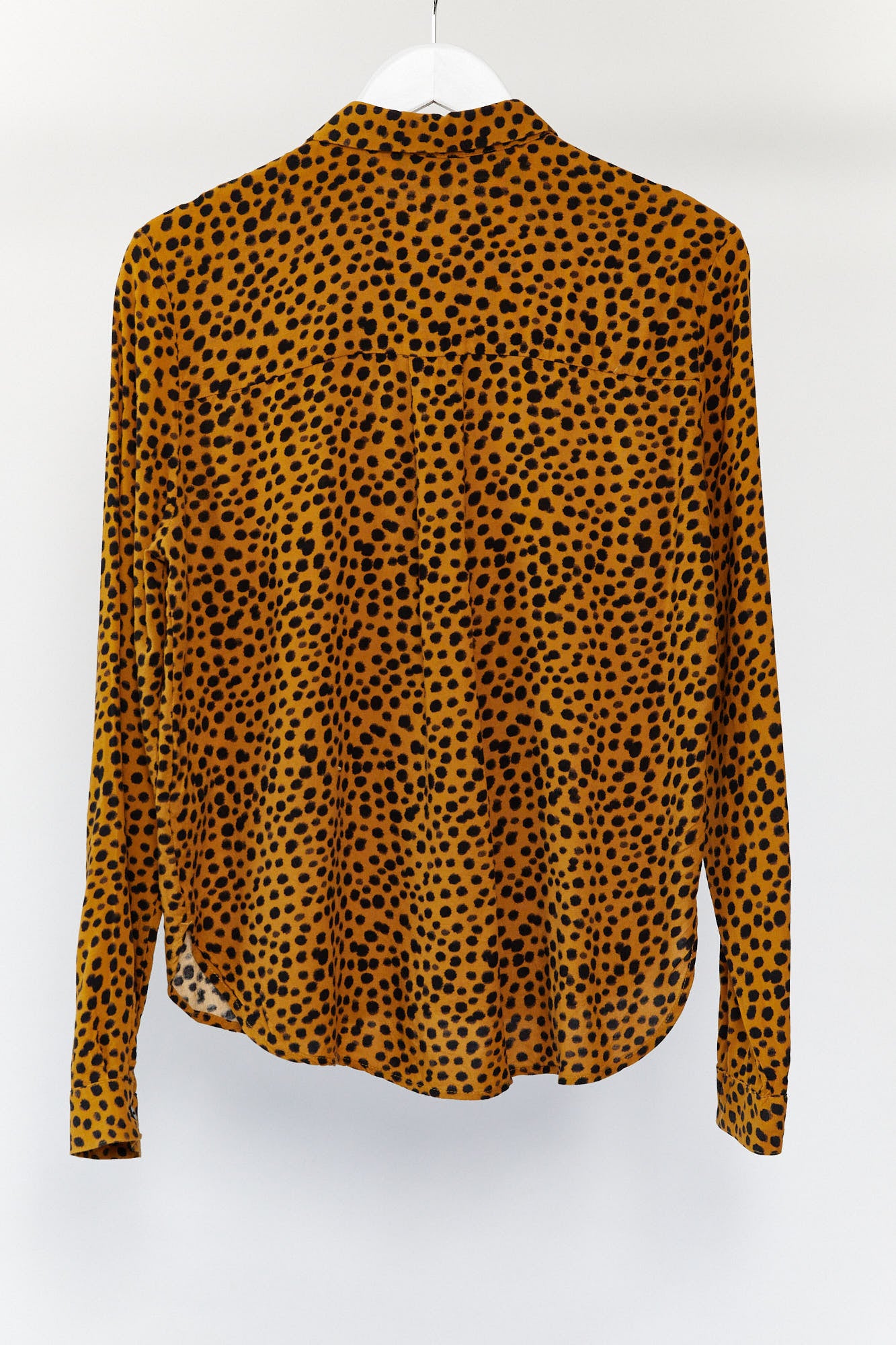 Womens yellow and black spot print Monki Shirt size Small