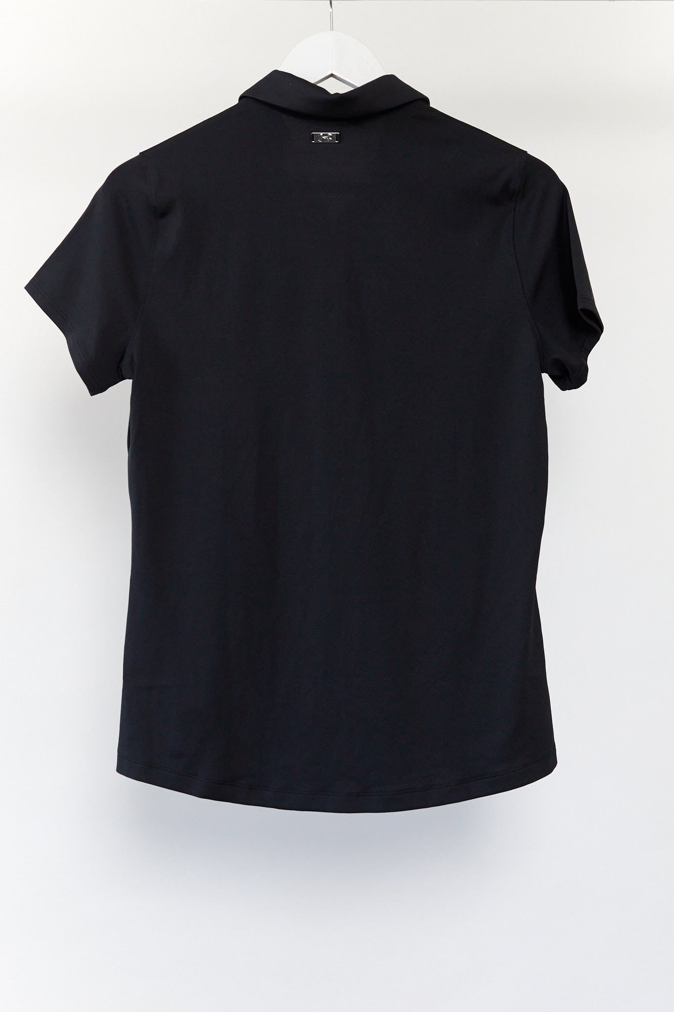 Womens Black Sport Polo Top Size Medium