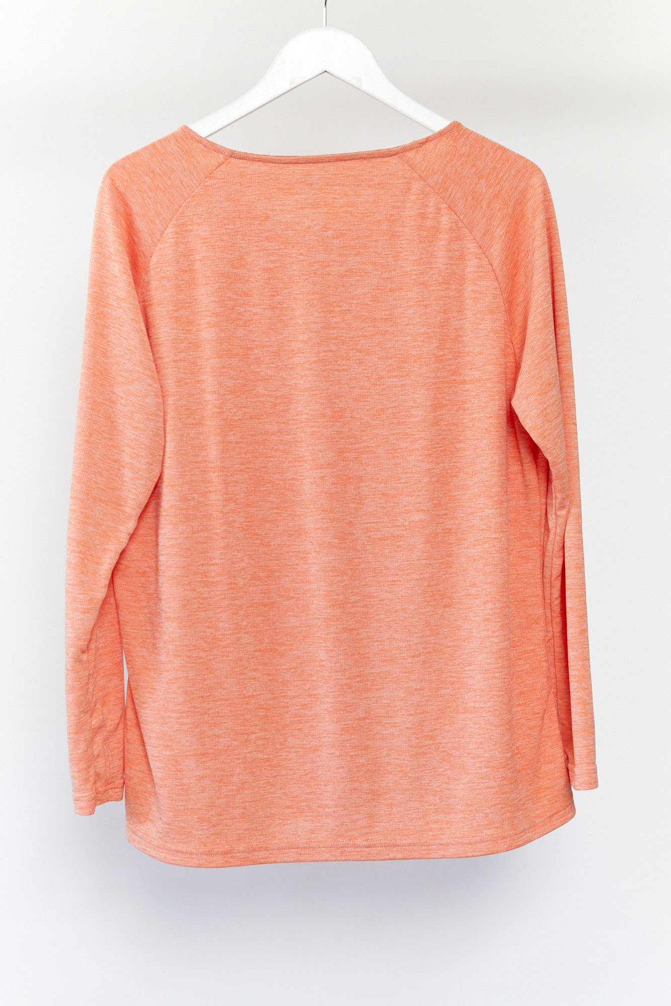 Womens Orange Wide Neck Sport Top Size Extra Large