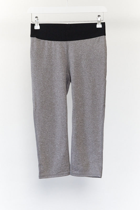 Womens Cropped Grey Legging Size Small