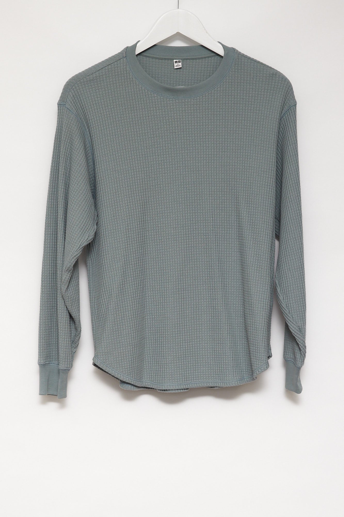 Womens Uniqlo Grey Waffle T-shirt: Size Small