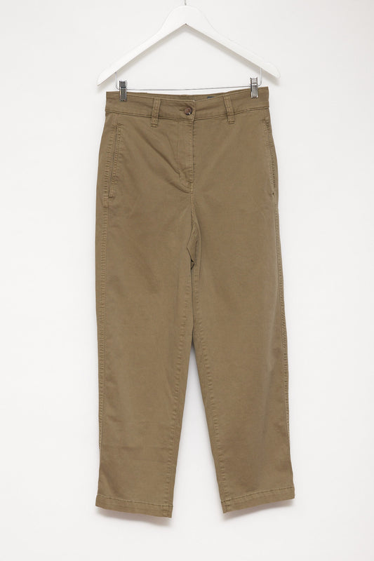 Womens Brown Khaki chino trousers size 12