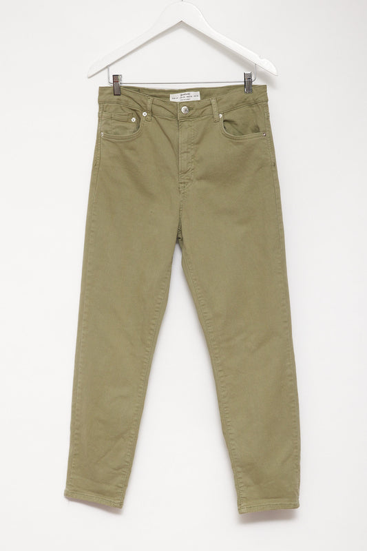 Womens Stradivarius Khaki Chino trousers size 12