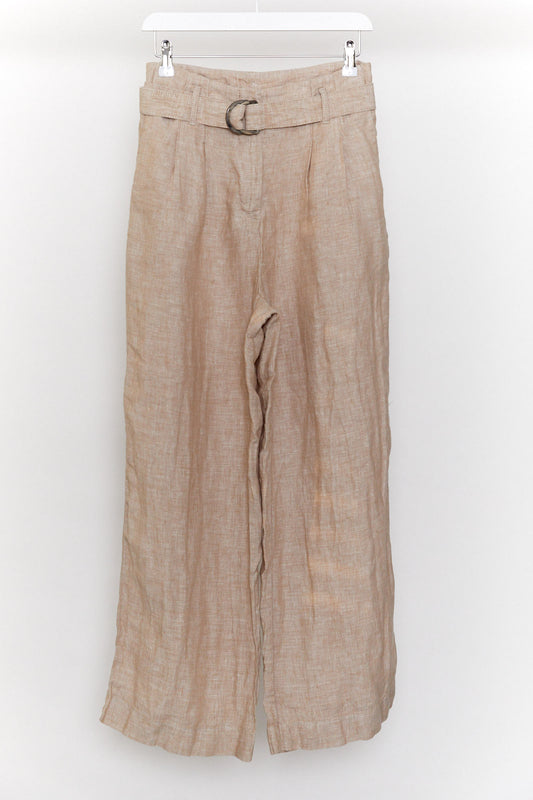 Womens beige Linen M&S trouser size 10