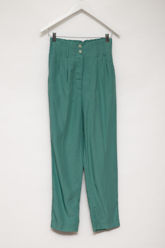 Womens Mango high waisted green trouser size small
