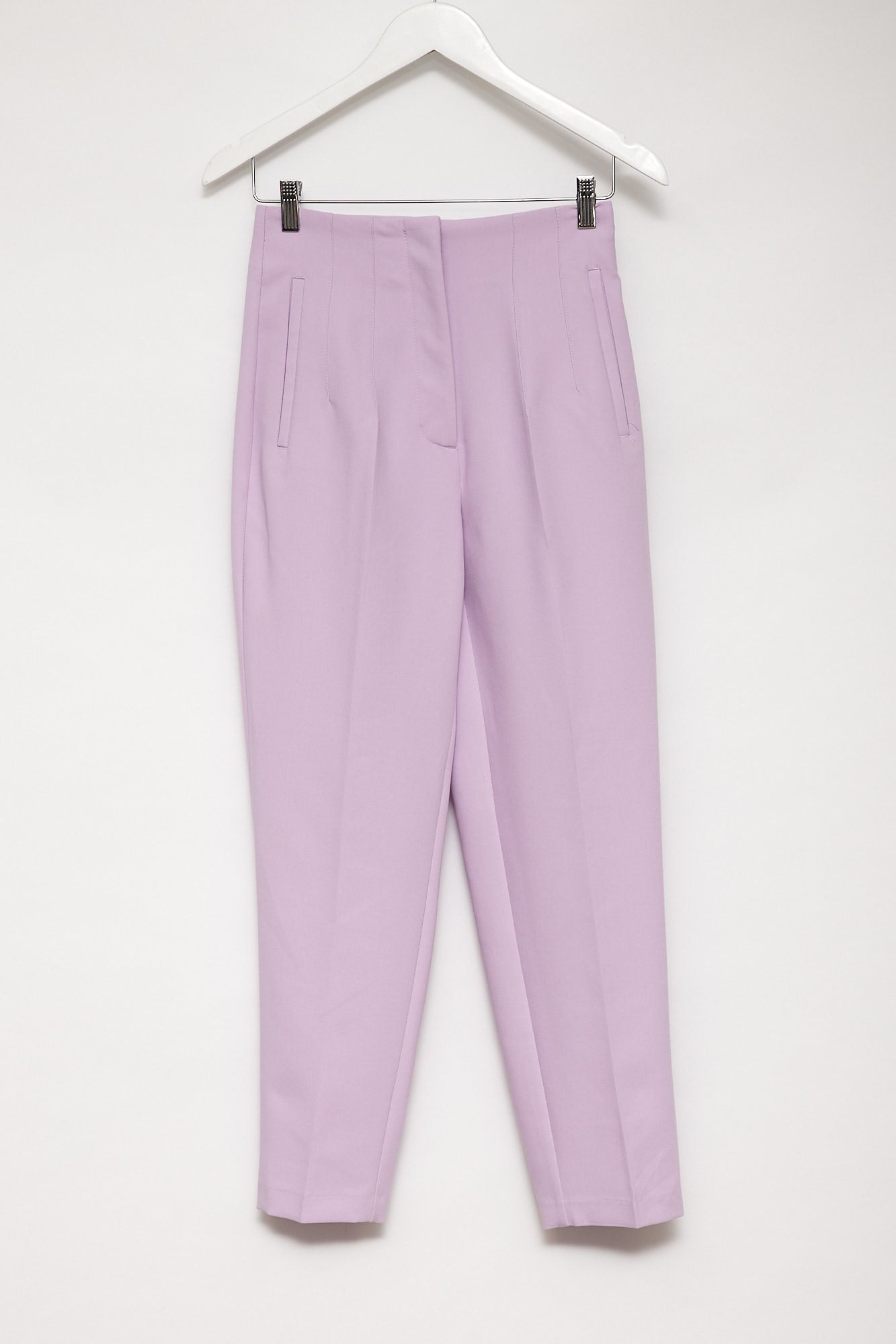 Womens Zara Lilac high waisted trouser size small