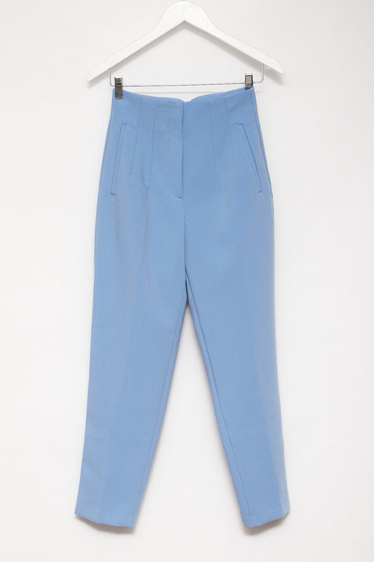 Womens Zara Blue Tailored Trousers Size Extra Small