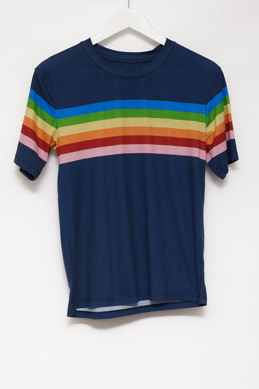 Womens Next Navy Rainbow T-shirt Size Small