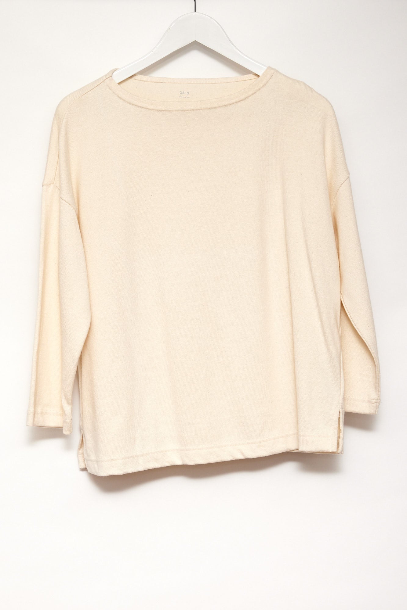 Womens Cream long sleeve T-shirt size small