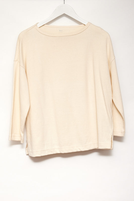 Womens Cream long sleeve T-shirt size small