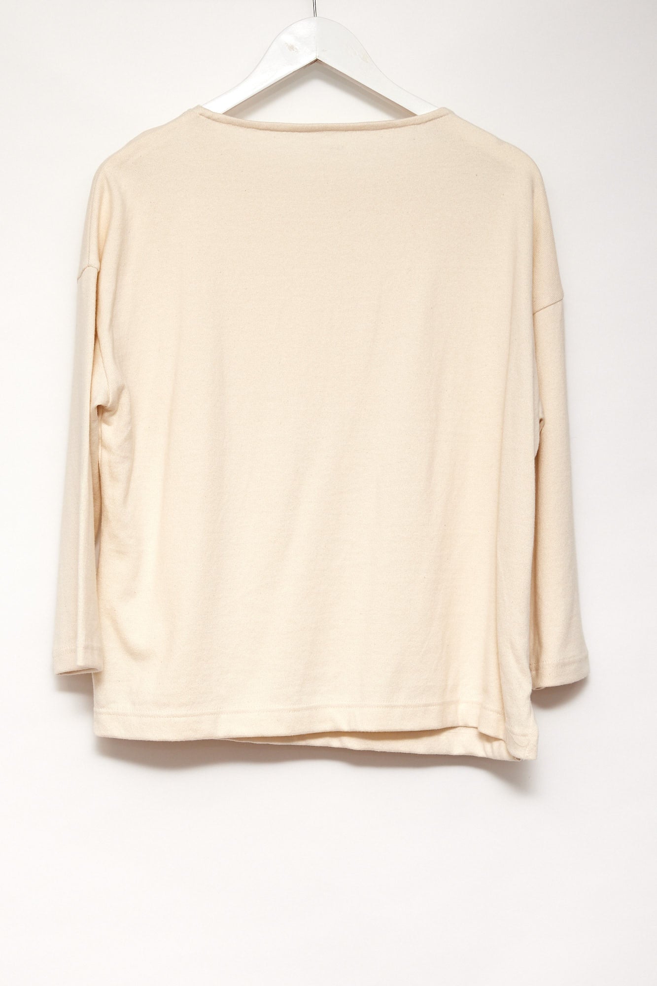 Womens Cream long sleeve T-shirt size small