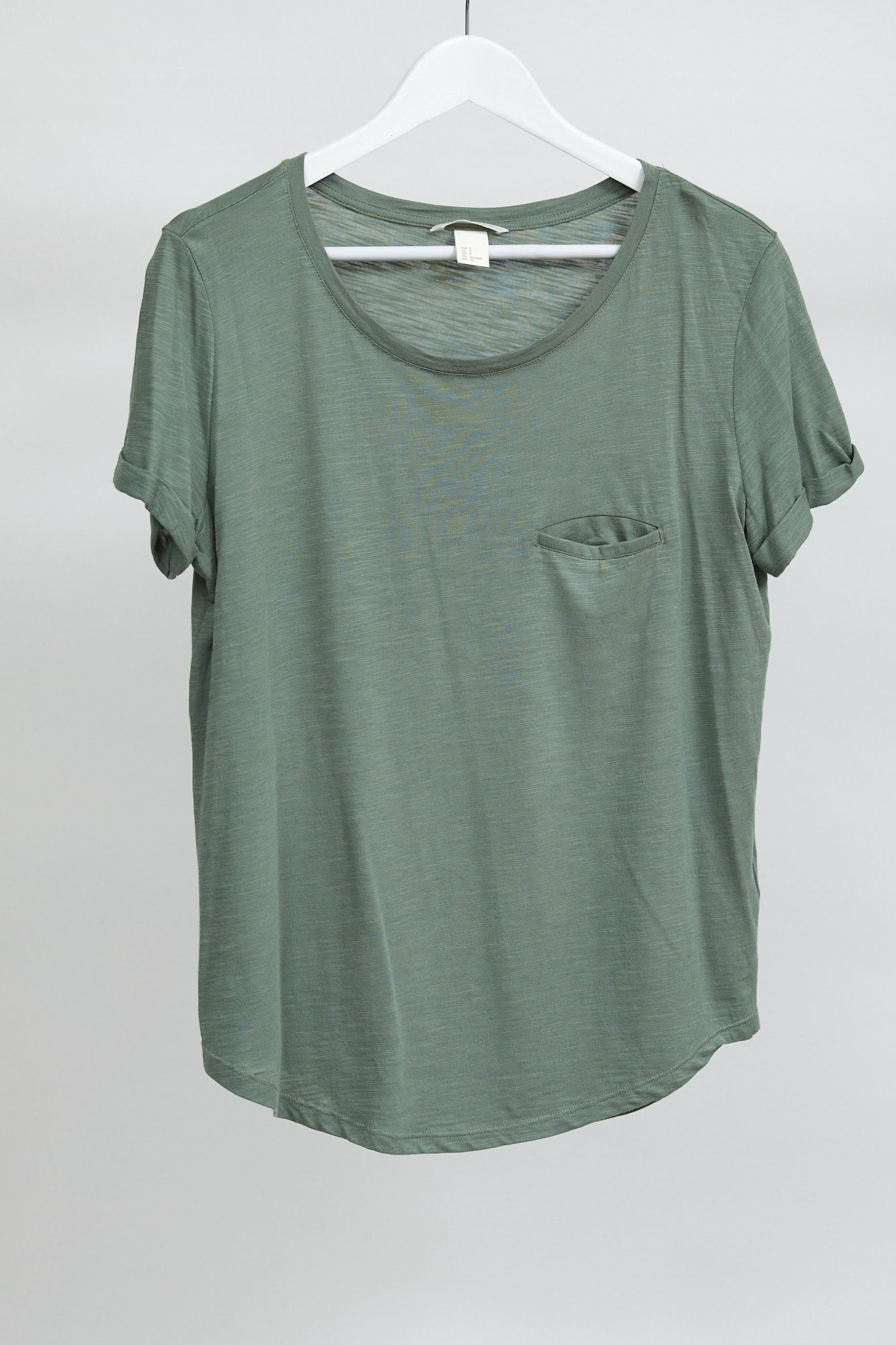 Womens Khaki Short Sleeve T-Shirt: Size Small