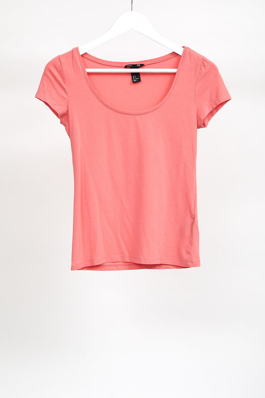 Womens Pink Short Sleeve T-Shirt: Size Small