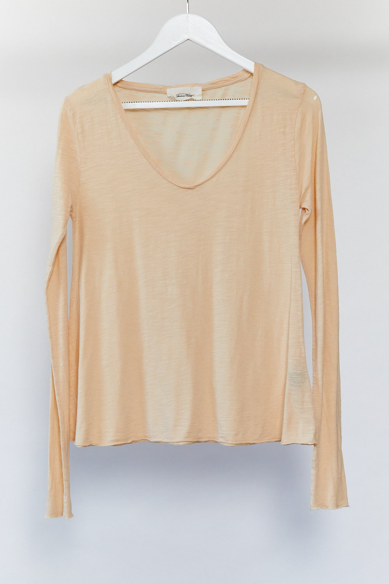 Womens American Vintage beige T-shirt: size small