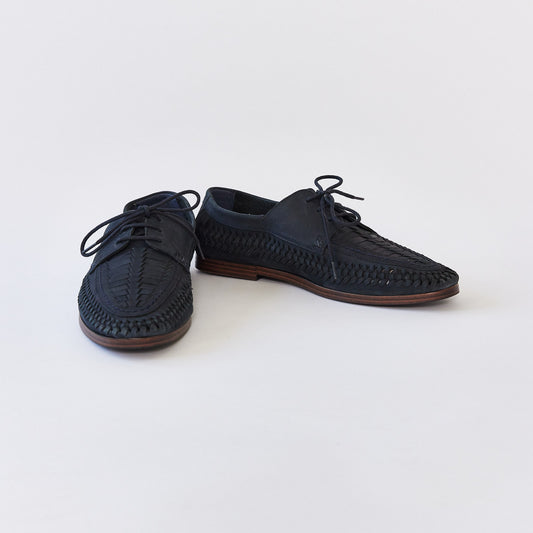 Navy leather shoes size 8