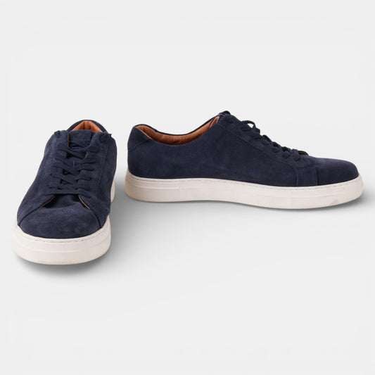 Navy Suede Lace up trainers Size 11