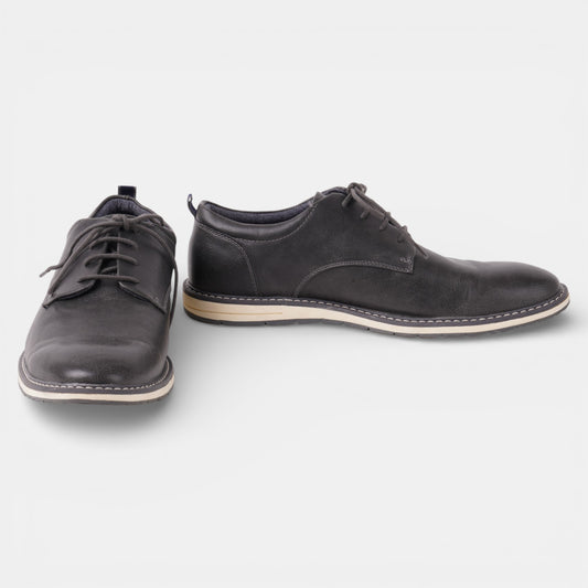 Grey Leather lace up shoes size 11