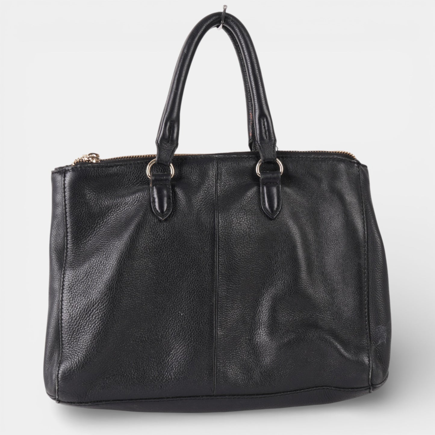 Black Leather Tote Bag