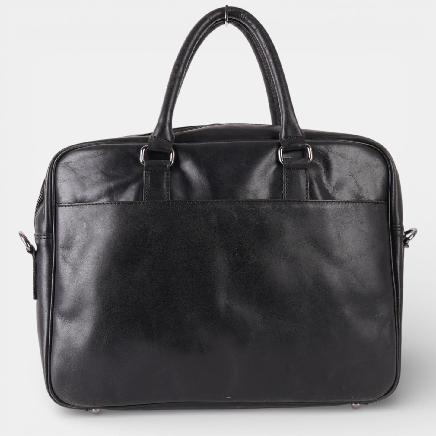 Black Leather Laptop Bag