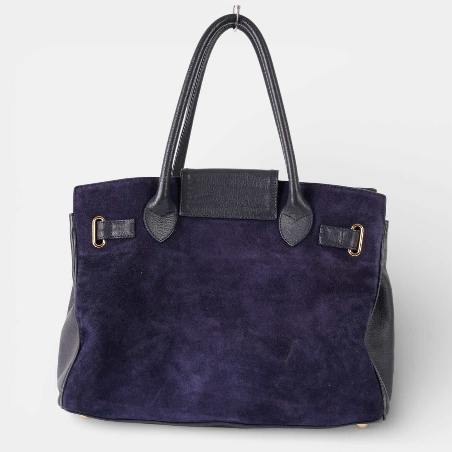 Navy Suede Fairfax & Favor Tote Handbag