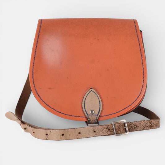 Orange Cross Body Saddle Bag